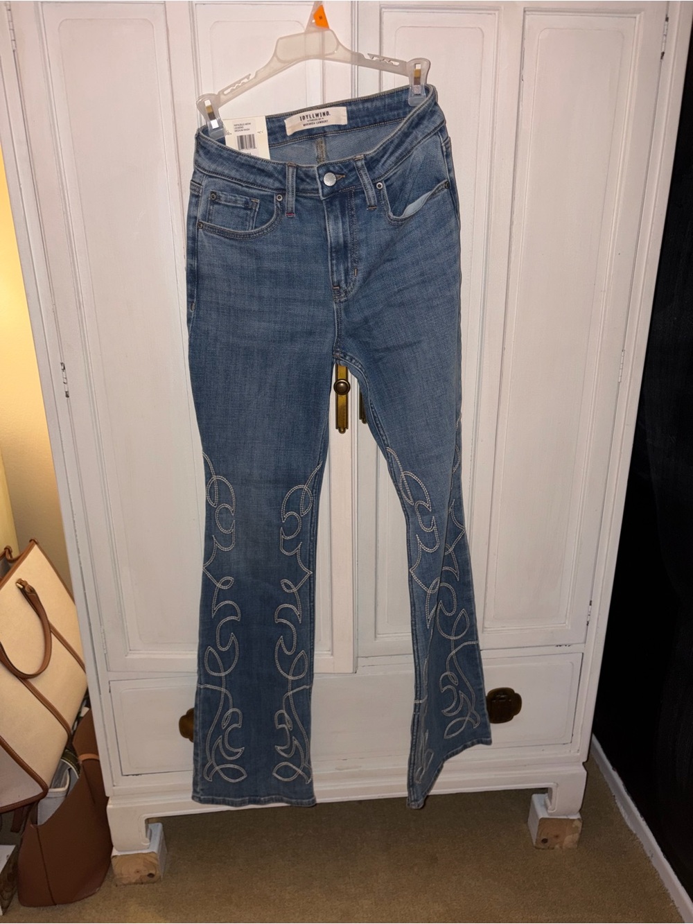 Miranda lamber Embroidered Bootcut Jeans - Light Blue